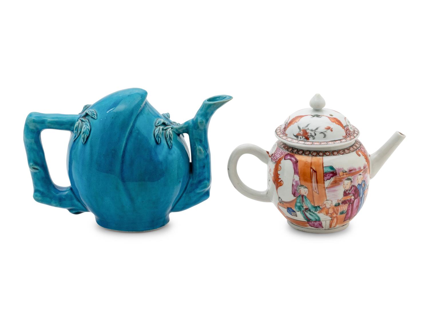 Two Chinese Porcelain Teapots
