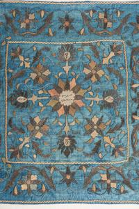 An Azeri Metallic Thread Embroidered Silk Panel