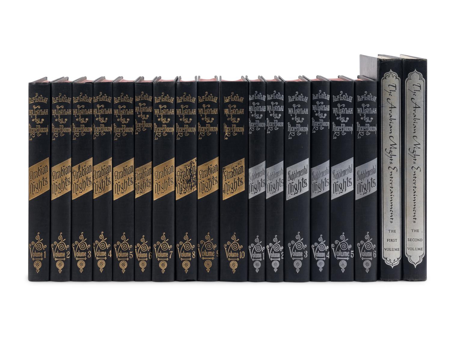 [ARABIAN NIGHTS]. BURTON, Richard F. (1821-1890), translator. The Book of the Thousand Nights and a Night . [And:] Supplemental Nights . London: The Burton Club, n.d. [ca 1930].
