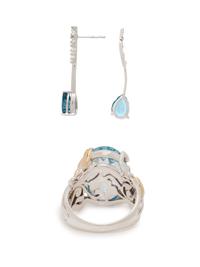 COLLECTION OF BLUE TOPAZ JEWELRY
