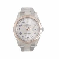 Rolex, Ref. 116334, Stainless Steel and 18K White Gold 'Datejust II' Watch, with Box & Papers
