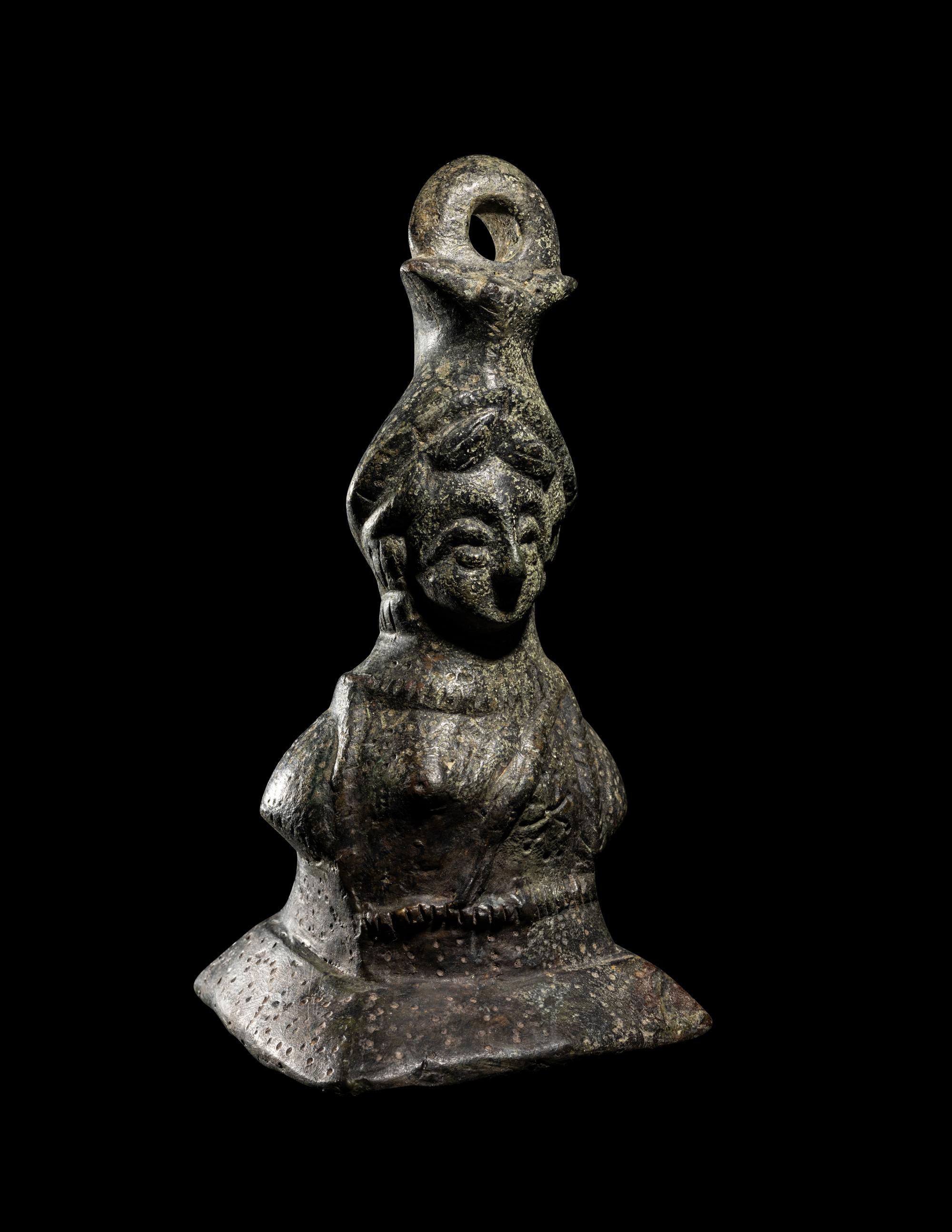 An Early Byzantine Bronze Bust Weight