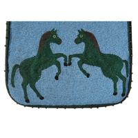 Plateau Beaded Flat Bag, with Horses and Eagles
