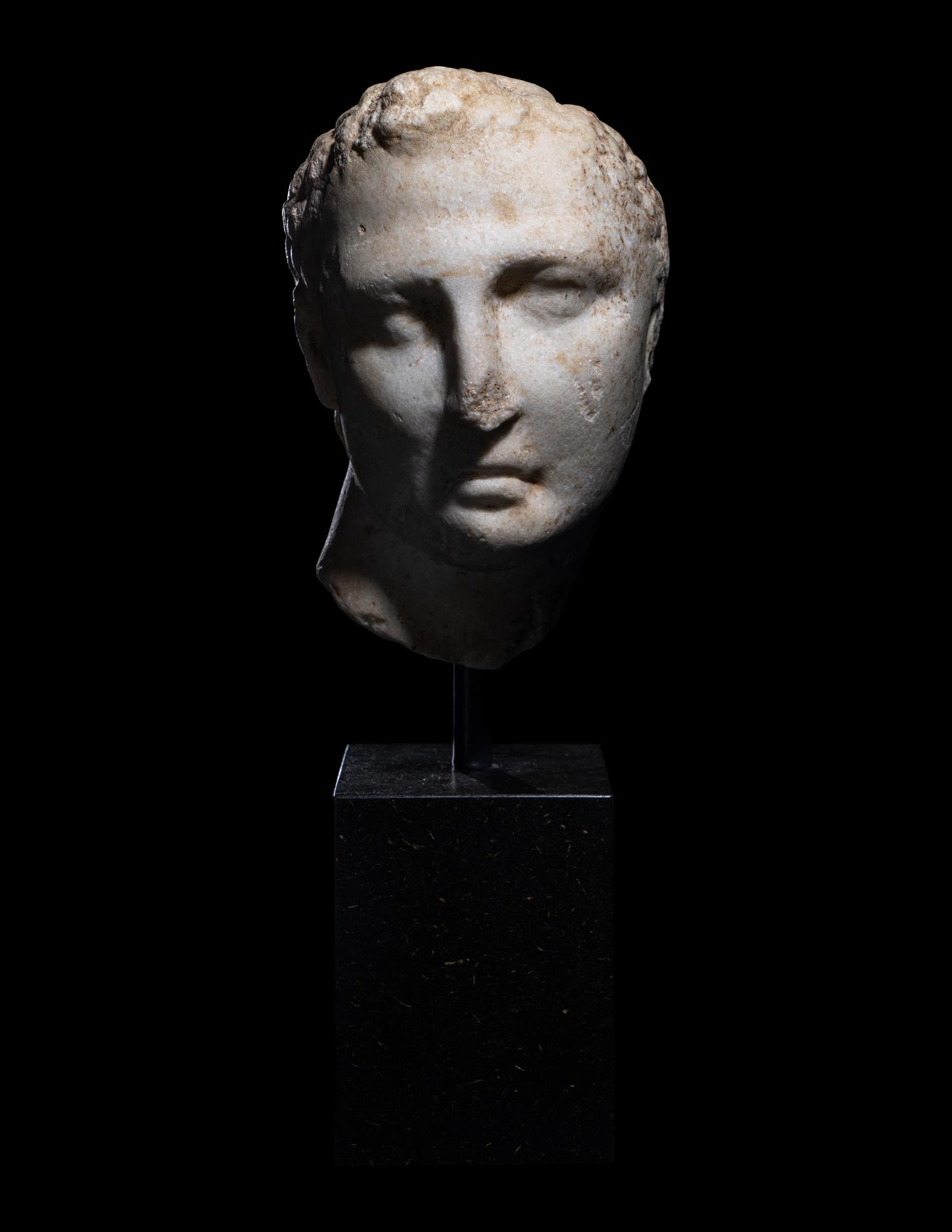 A Greek Marble Portrait Head of a Ruler