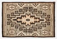 Navajo Two Grey Hills Rug 60 x 48 inches — Early 20th Century