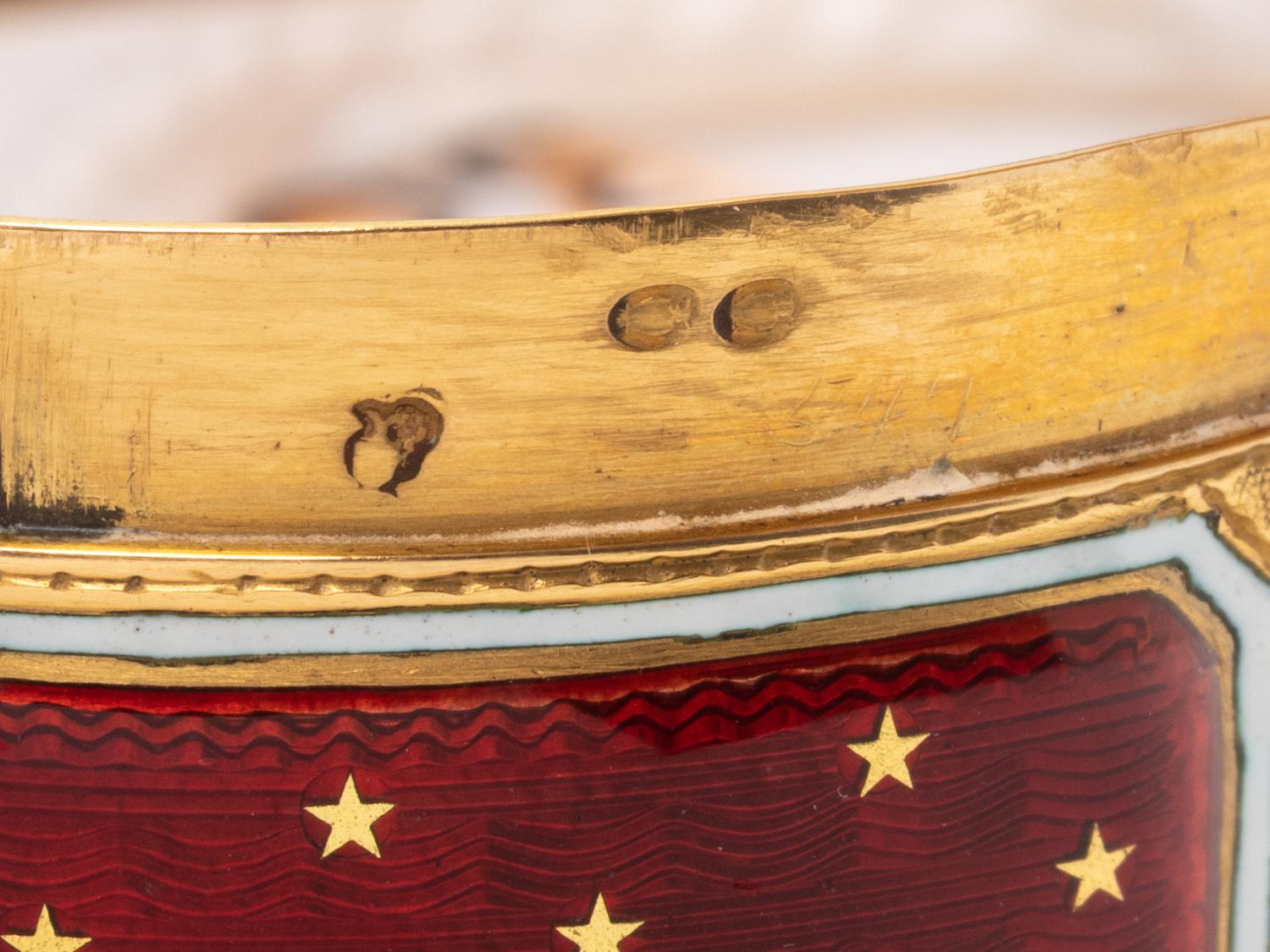 A Louis XVI Gold and Enameled Snuff Box