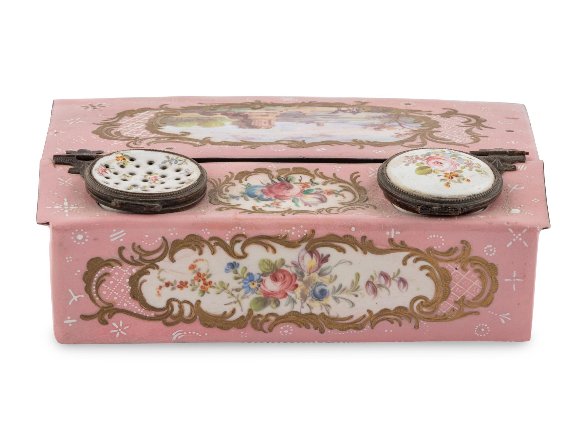 A Staffordshire Enamel Standish