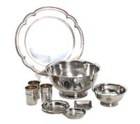Nine American Silver and Silver Plate Sporting Trophies, , including: a Gorham tray, revere bowl, a smaller bowl, three pin trays and t