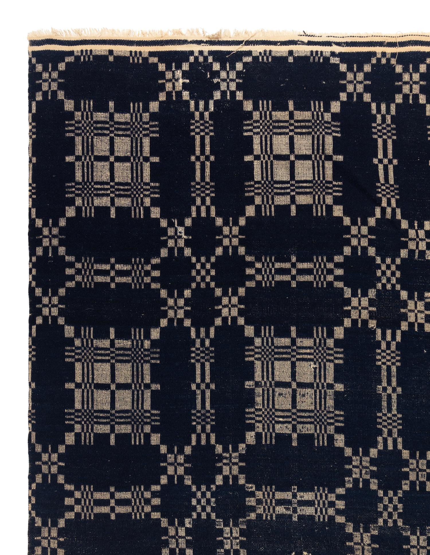 Three Cotton and Wool Jacquard Coverlets