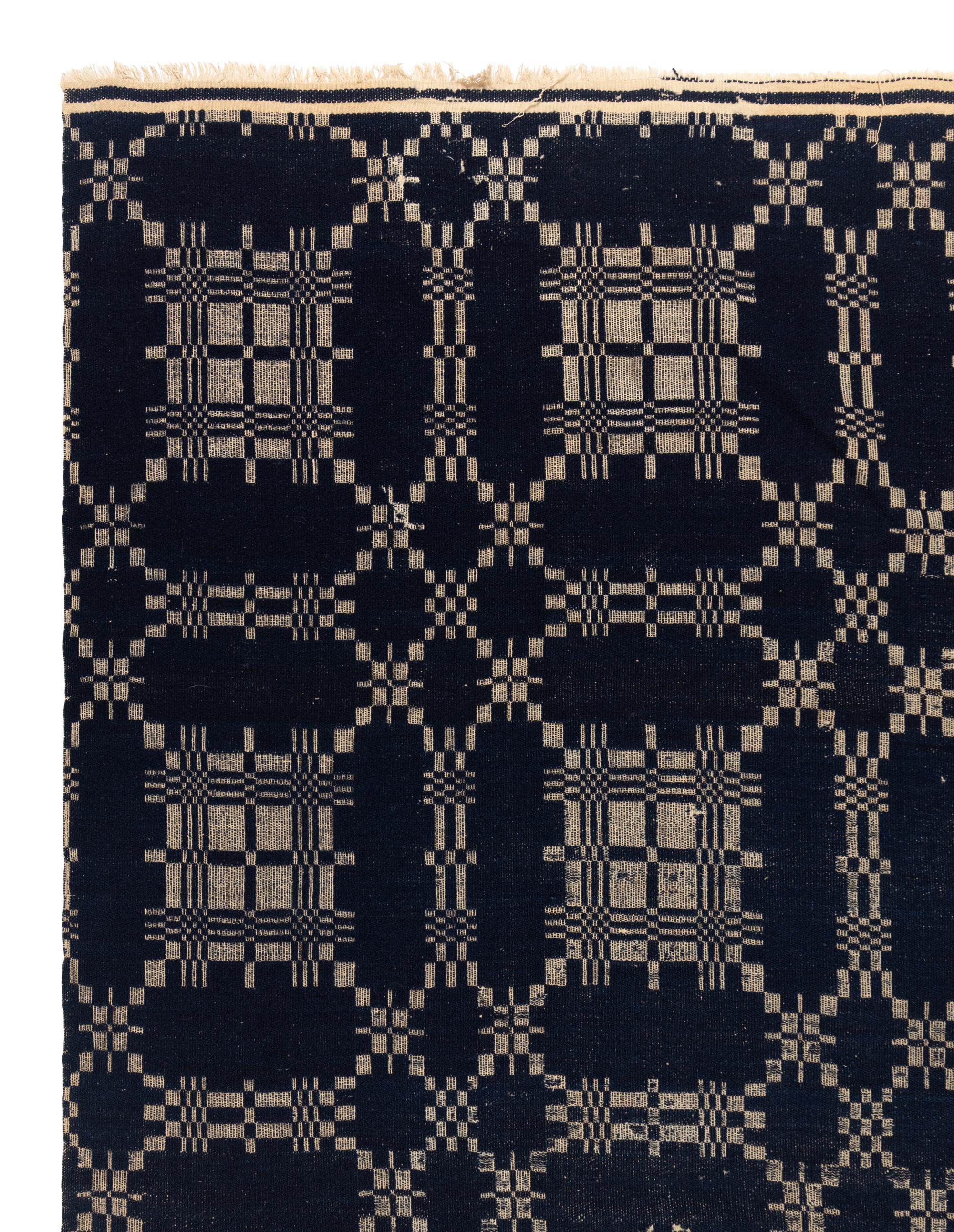 Three Cotton and Wool Jacquard Coverlets