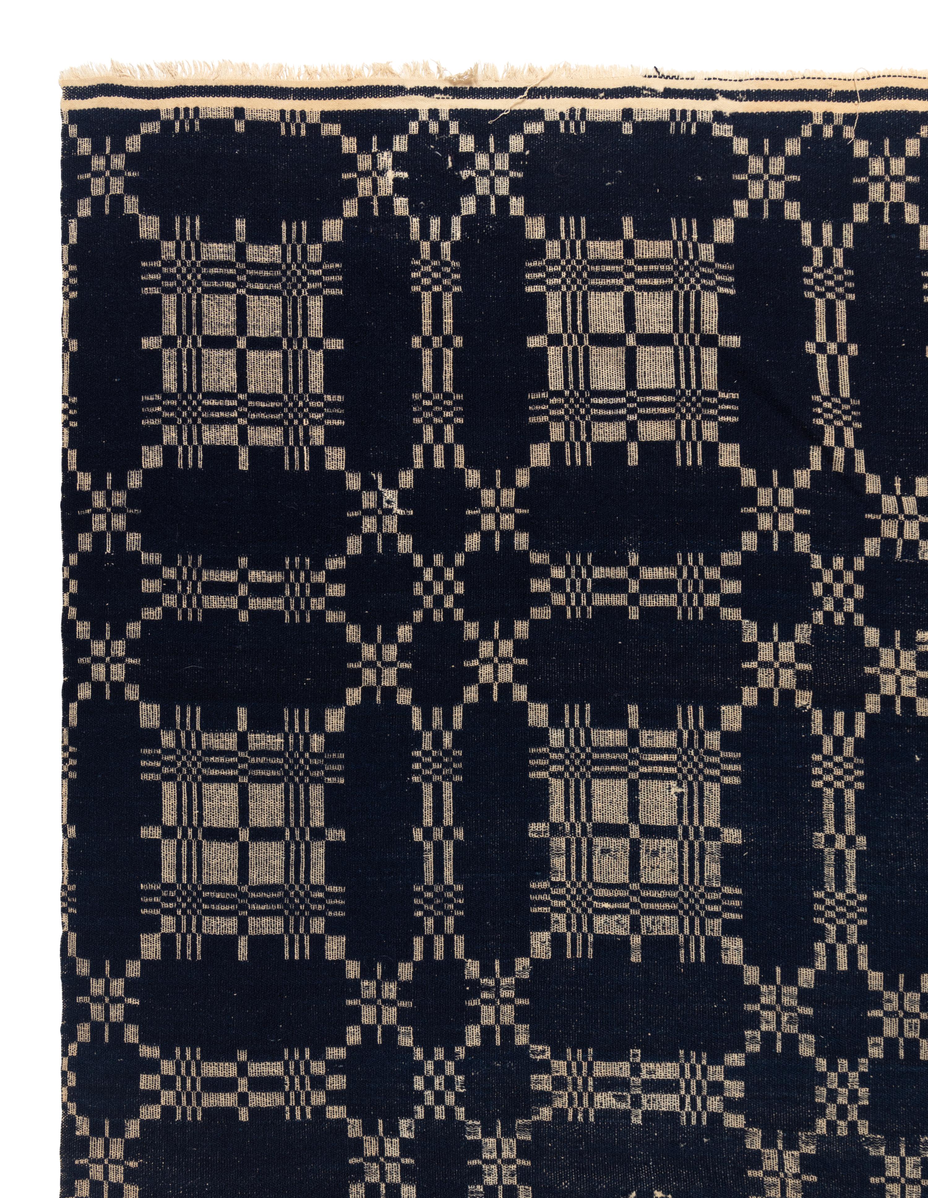 Three Cotton and Wool Jacquard Coverlets