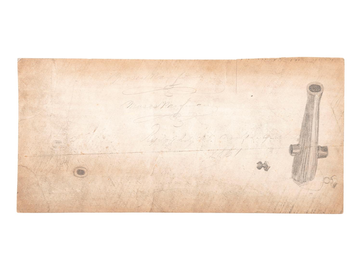 [CIVIL WAR]. The Battle of Boonville, Missouri, Fought by General Lyon on June 17, 1861 . Original pencil sketch by Moses Kaufman.