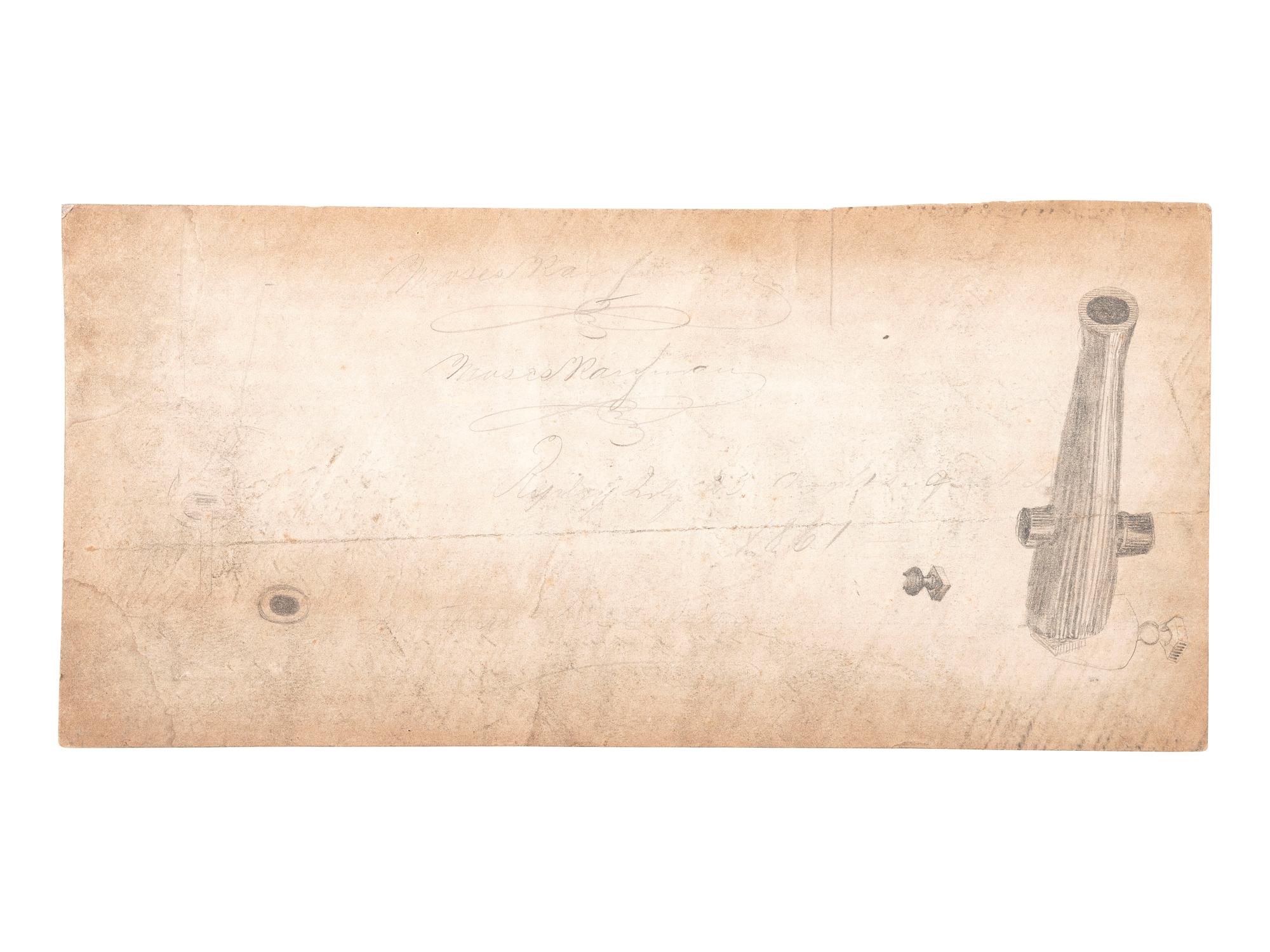 [CIVIL WAR]. The Battle of Boonville, Missouri, Fought by General Lyon on June 17, 1861 . Original pencil sketch by Moses Kaufman.