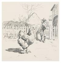 Arthur Burdett Frost Sr., (American, 1851-1928), Farmer and the Chicken