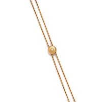 YELLOW GOLD FOB CHAIN NECKLACE