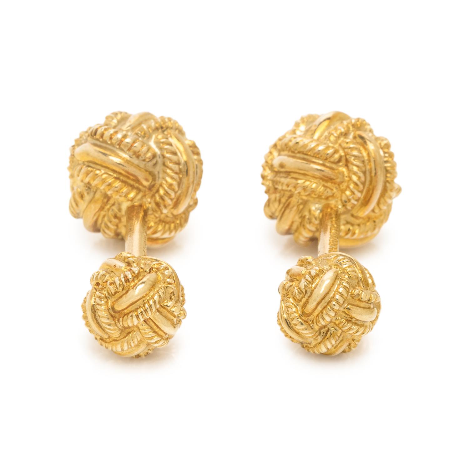 TIFFANY & CO., SCHLUMBERGER, YELLOW GOLD CUFFLINKS