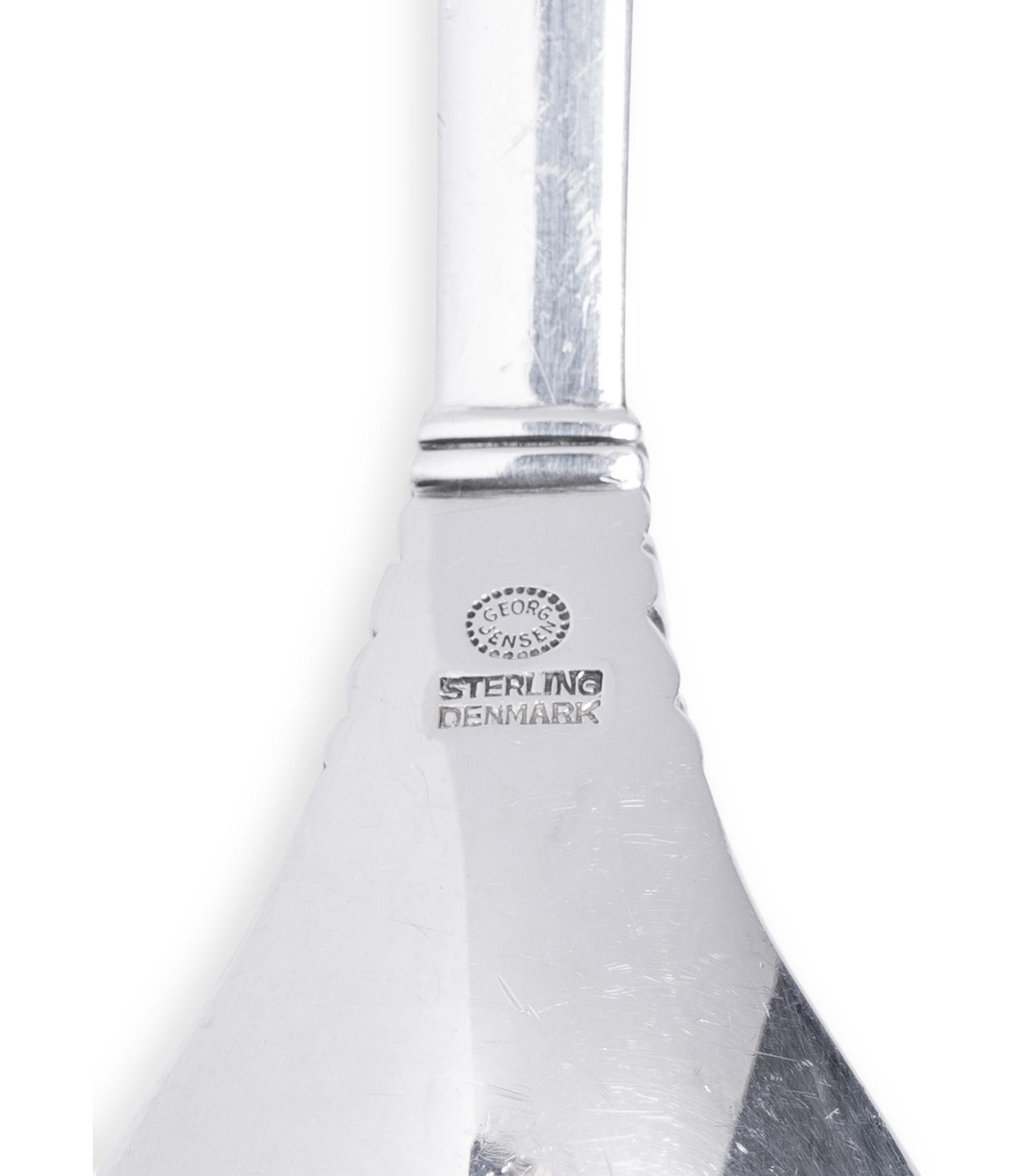 A Georg Jensen Silver Stuffing Spoon