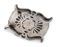 Large Silver and Turquoise Belt Buckle