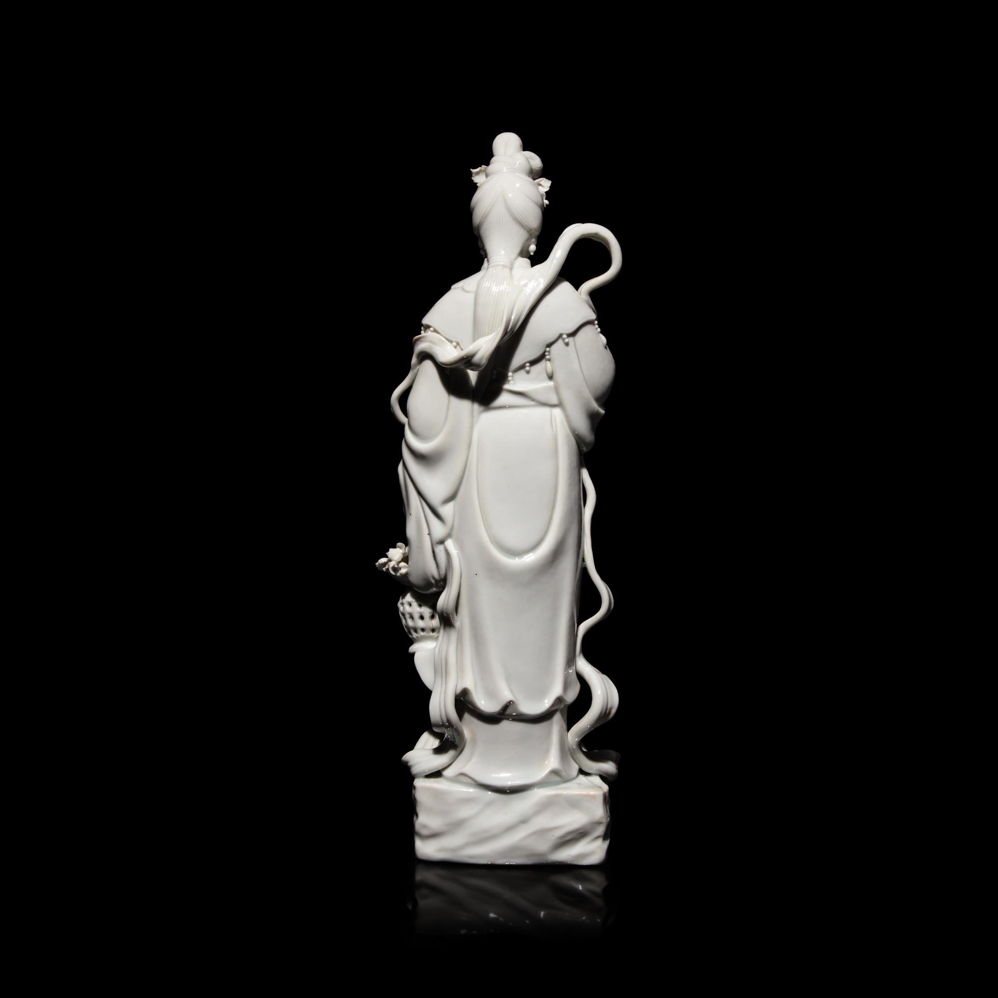 A Chinese Blanc de Chine Figure of a Female Immortal