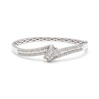 WHITE GOLD AND DIAMOND BANGLE BRACELET