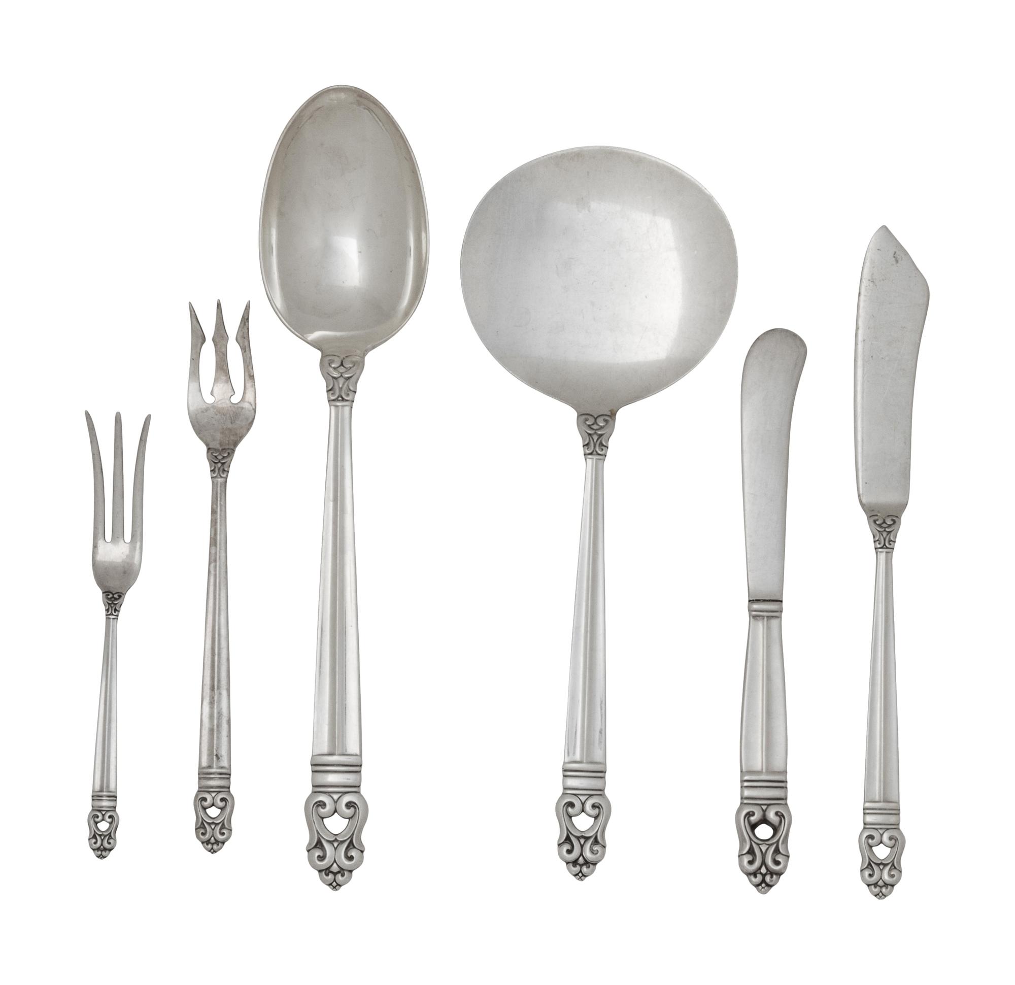 An American Silver Flatware Service