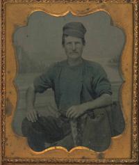 [Ambrotypes and Tintype] Tinted Men in Occupational Shirts