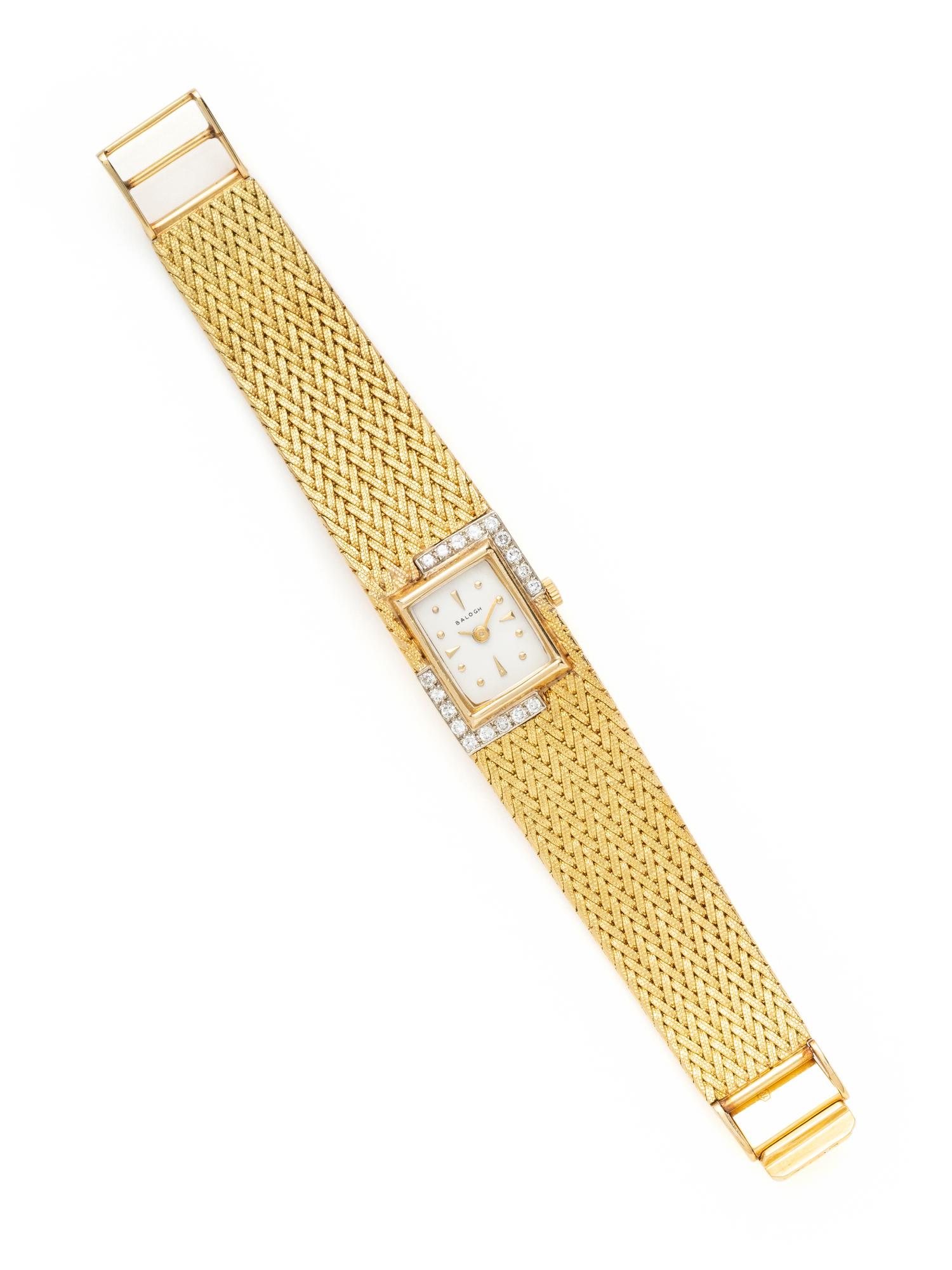 BALOCH, YELLOW GOLD AND DIAMOND WRISTWATCH