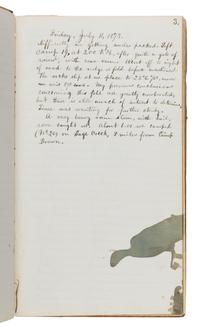 [Yellowstone]. Comstock, Theodore Bryant (1849-1915). A pair of personal manuscript journals documenting Comstock's 1873 exploration of Yellowstone. [Wyoming Territory, 1873-1875].