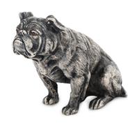 A Russian Silver Bulldog Figure