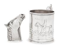 Two Silver Articles of Equestrian Interest