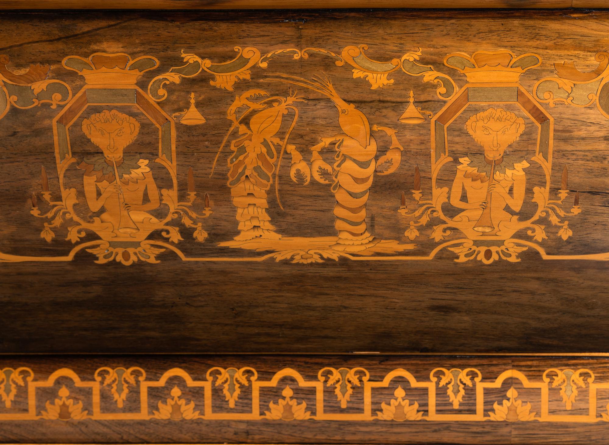 A Charles X Marquetry Billiards Table