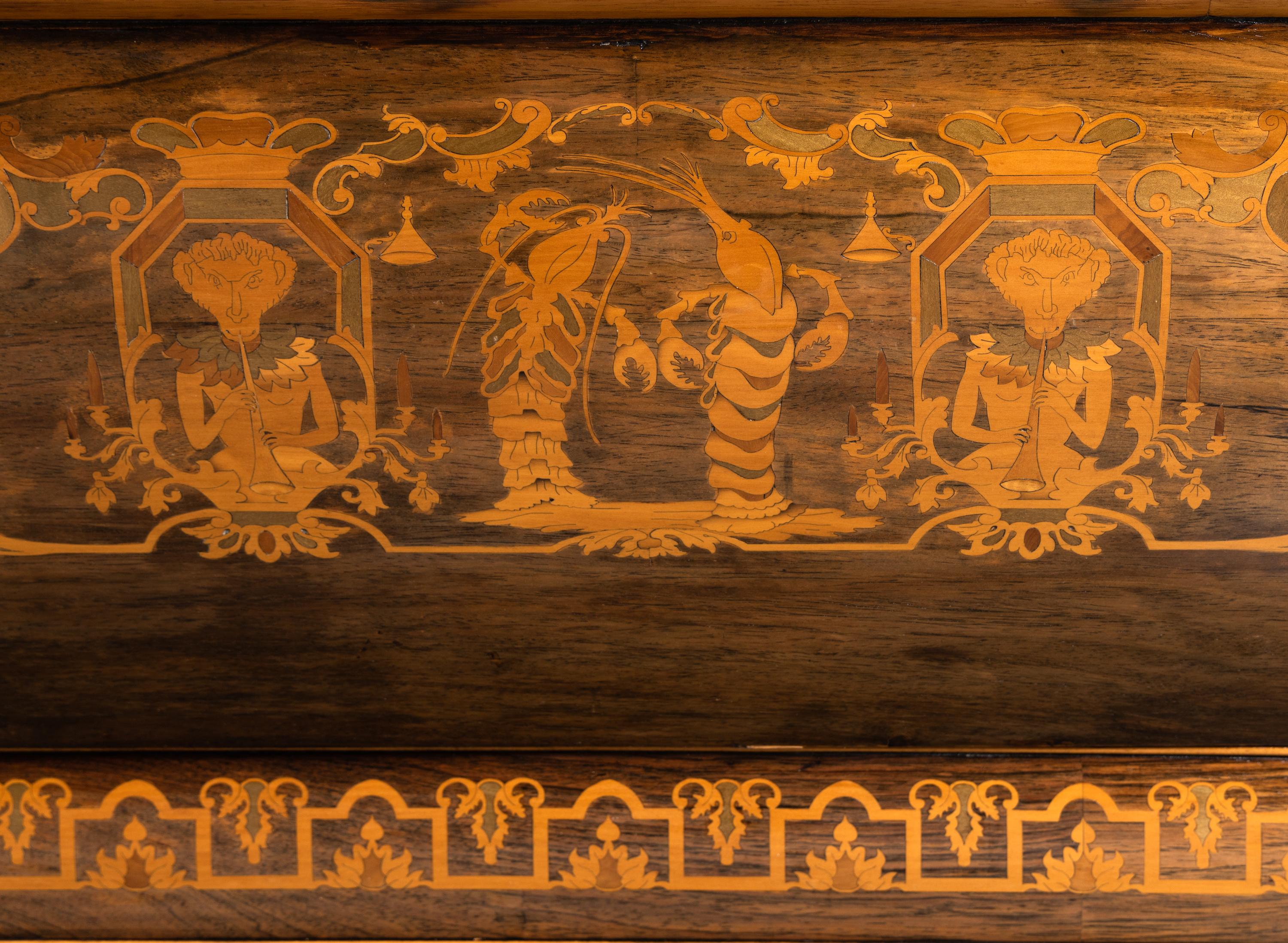 A Charles X Marquetry Billiards Table