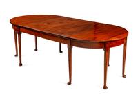 A Queen Anne Style Mahogany Oval Dining Table