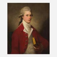 Attributed to David Martin (British, 1736–1798) Portrait of a Gentleman in a Red Coat, Bust-Length (Archibald ***)