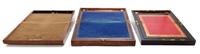 A Group of Three Lap Desks, Height of first 6 1/4 x width 16 x depth 10 inches