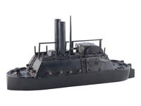 [CIVIL WAR]. A late 19th-century ebonized model of a Mississippi Squadron gunboat.