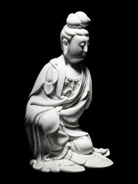 A Blanc-de-Chine Porcelain Figure of Guanyin