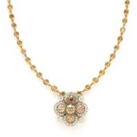 T. B. STARR, COLORED DIAMOND AND DIAMOND NECKLACE