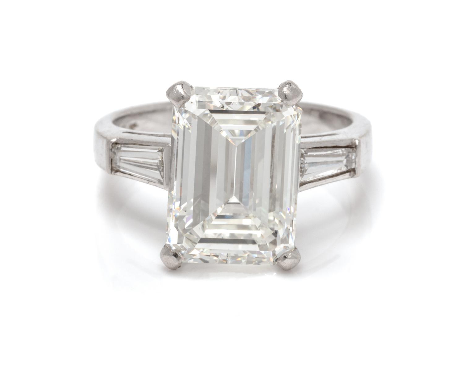 A Platinum and Diamond Ring, 4.50 dwts.