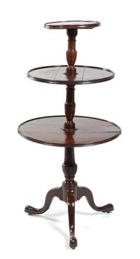 A Chippendale Style Mahogany Dumbwaiter Height 48 inches. — 19TH/20TH CENTURY