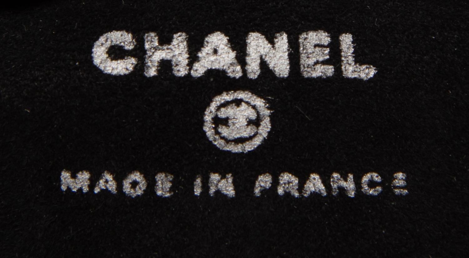 Chanel, Black Lambskin & Faux-Pearl Half Gloves