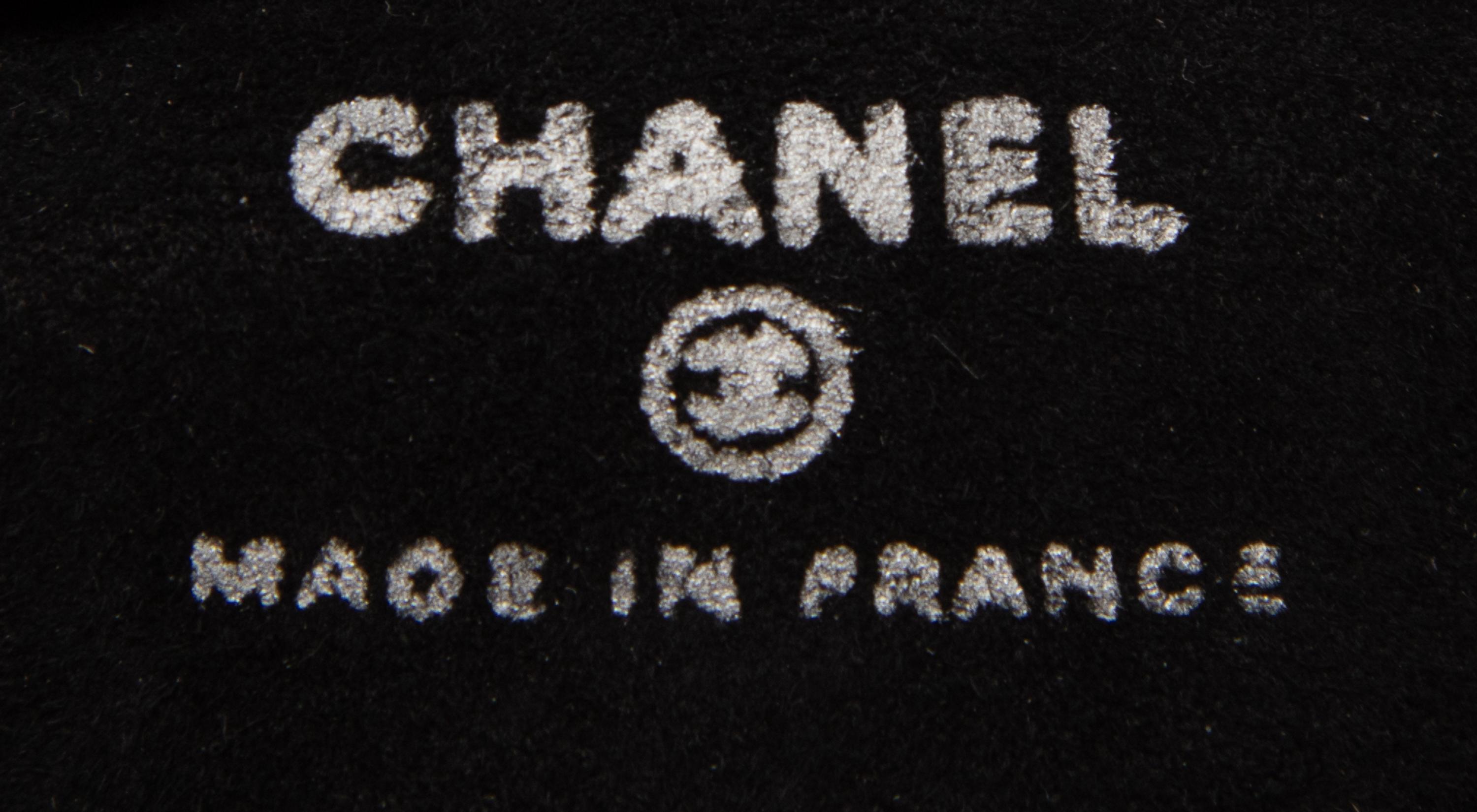 Chanel, Black Lambskin & Faux-Pearl Half Gloves