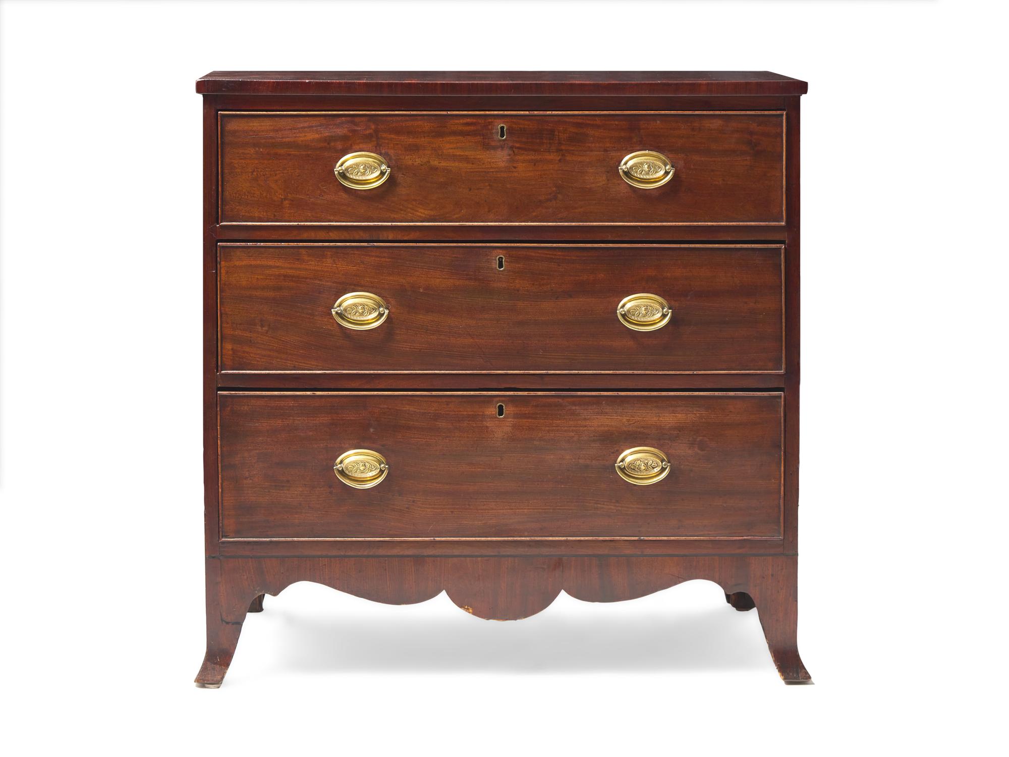 A George III Inlaid Mahogany Chest of Drawers