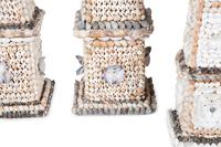 Two Pairs of Shell Encrusted Obelisks — 20TH CENTURY