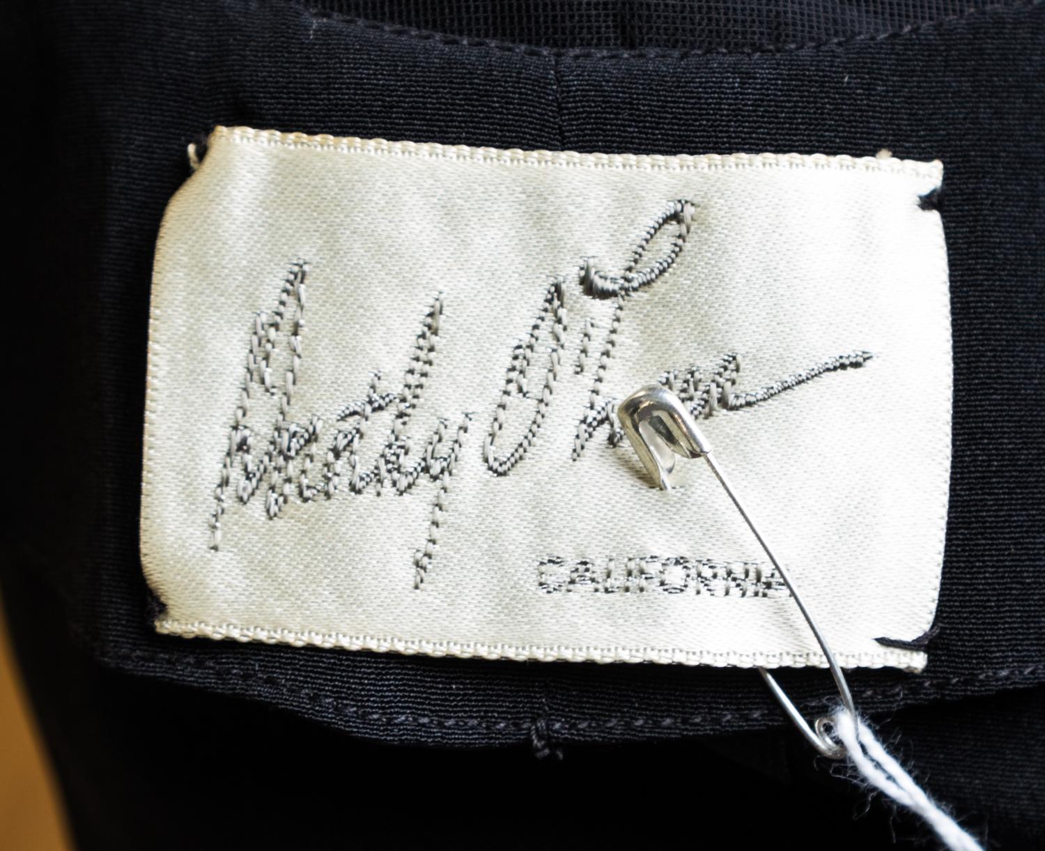 A Dorothy O'Hara Black Silk Wrap Cocktail Dress, No size.