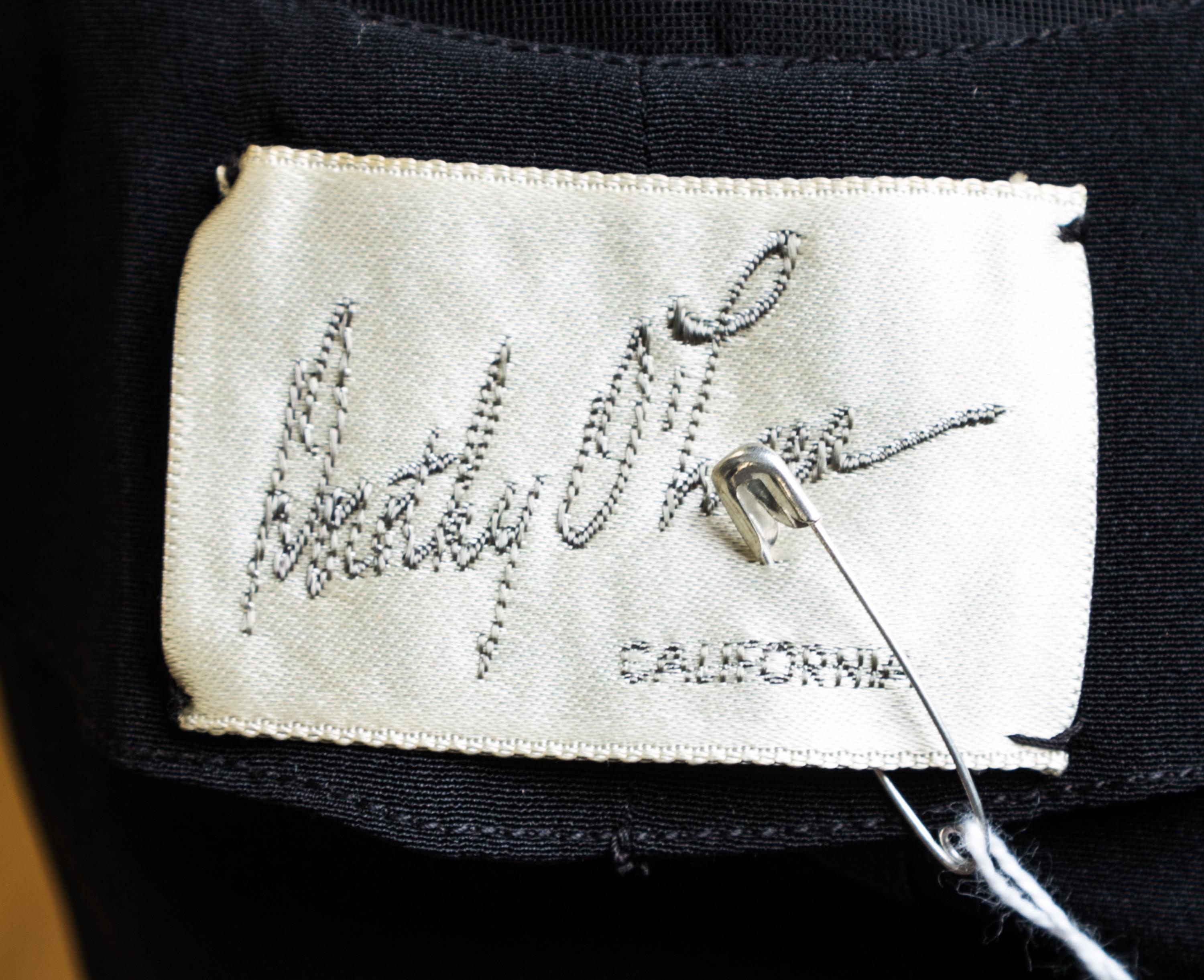 A Dorothy O'Hara Black Silk Wrap Cocktail Dress, No size.