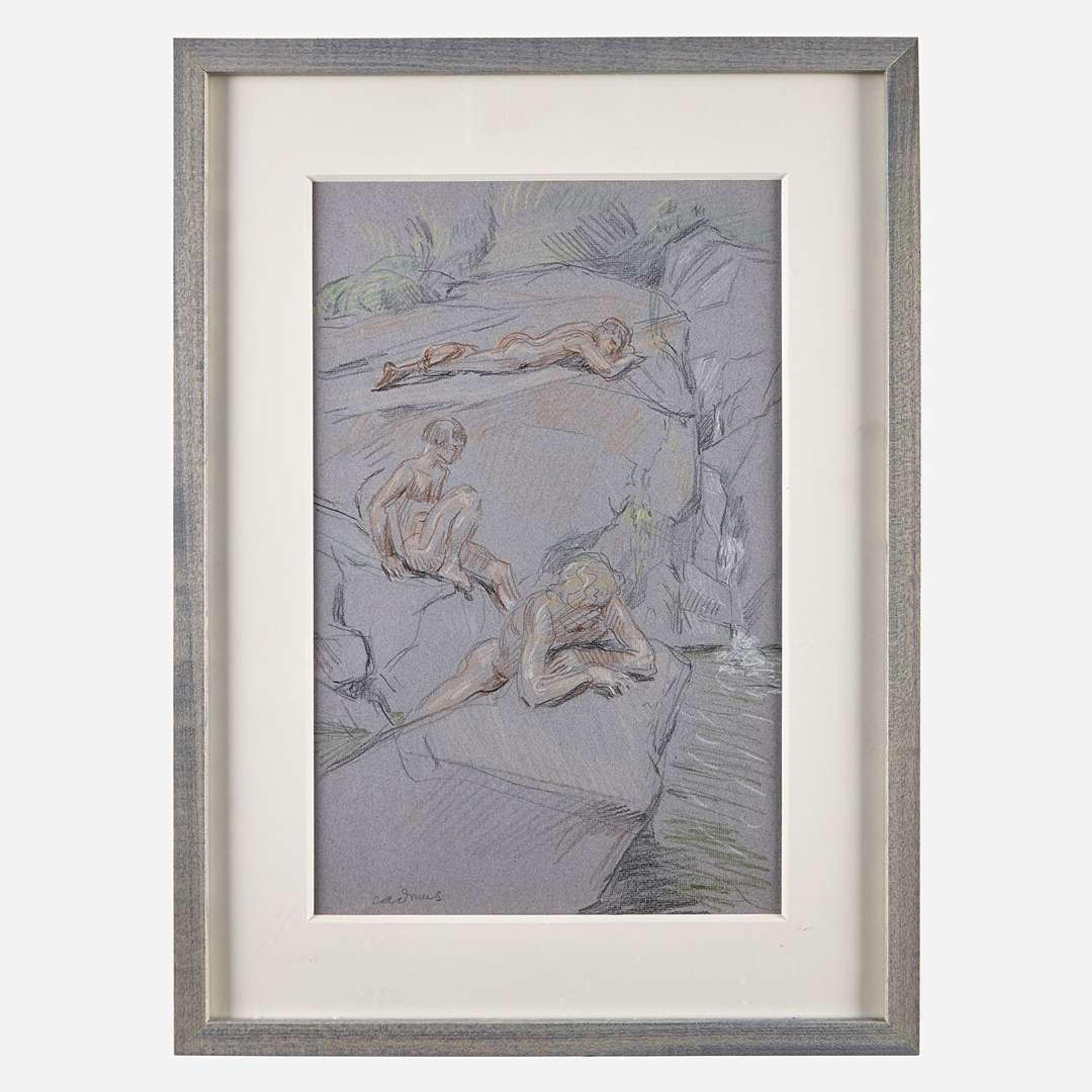 Paul Cadmus (American, 1904–1999) Study of Bathers in the Stream