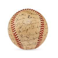 A 1941 Boston Braves Team Signed Autograph Baseball Including Casey Stengel (Beckett Authentication Services)