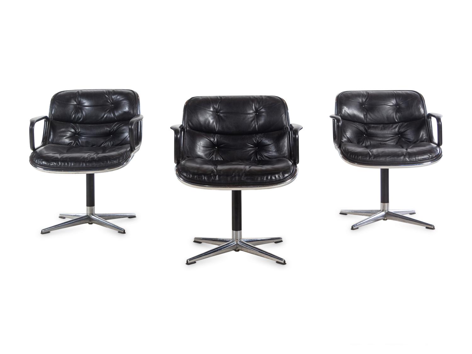 Set of Three Executive Task Armchairs Knoll, USA