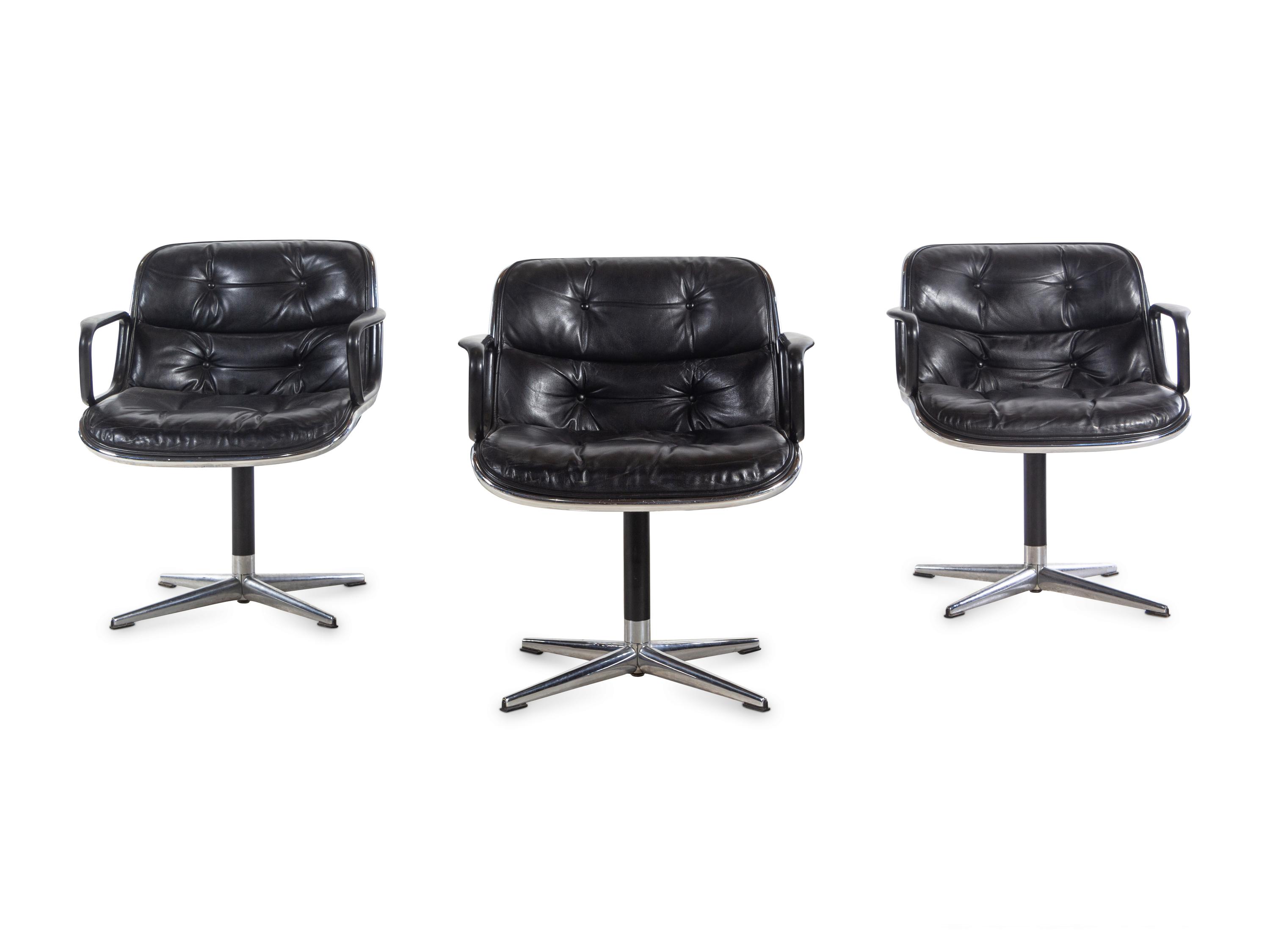 Set of Three Executive Task Armchairs Knoll, USA